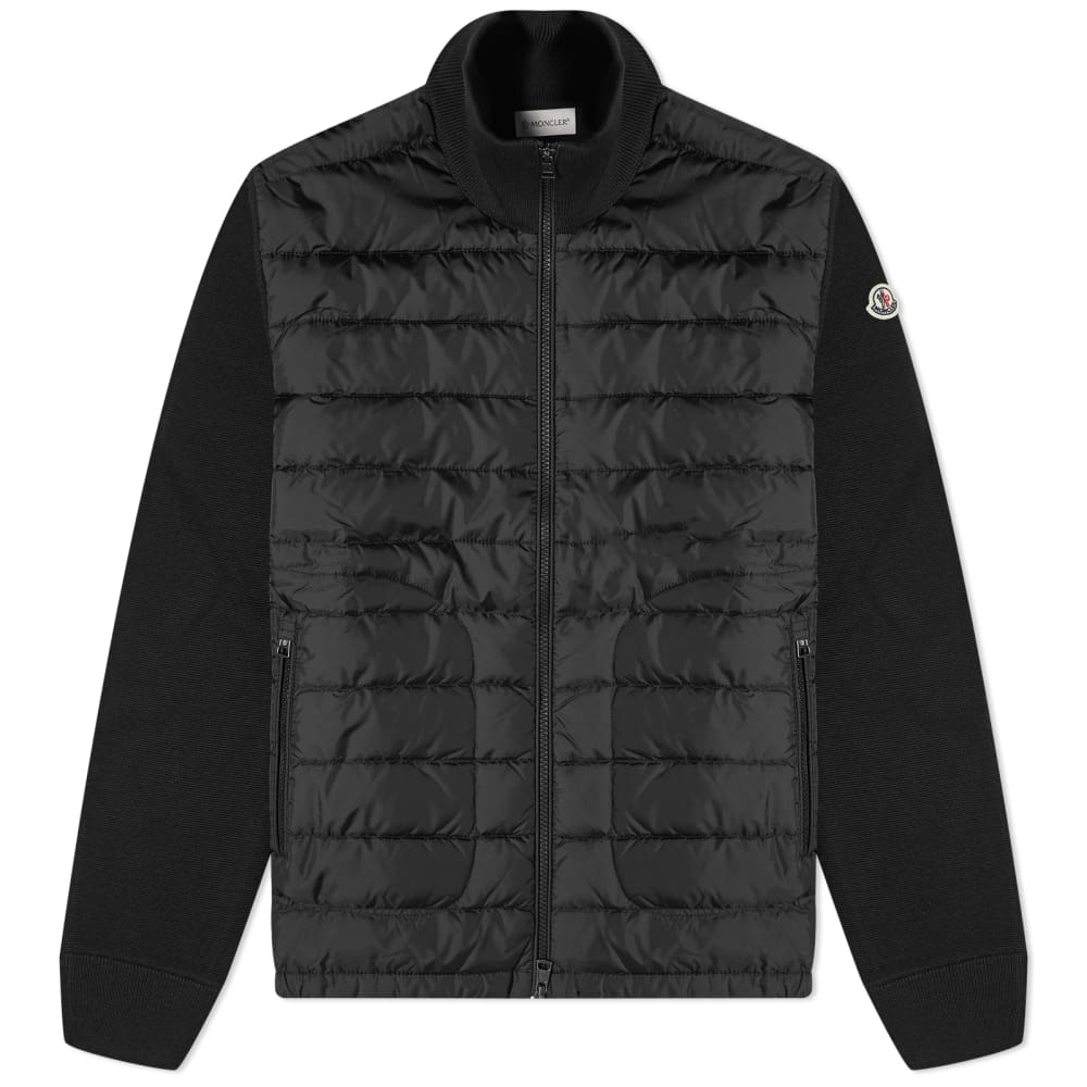 Moncler Пуховая трикотажная куртка, черный