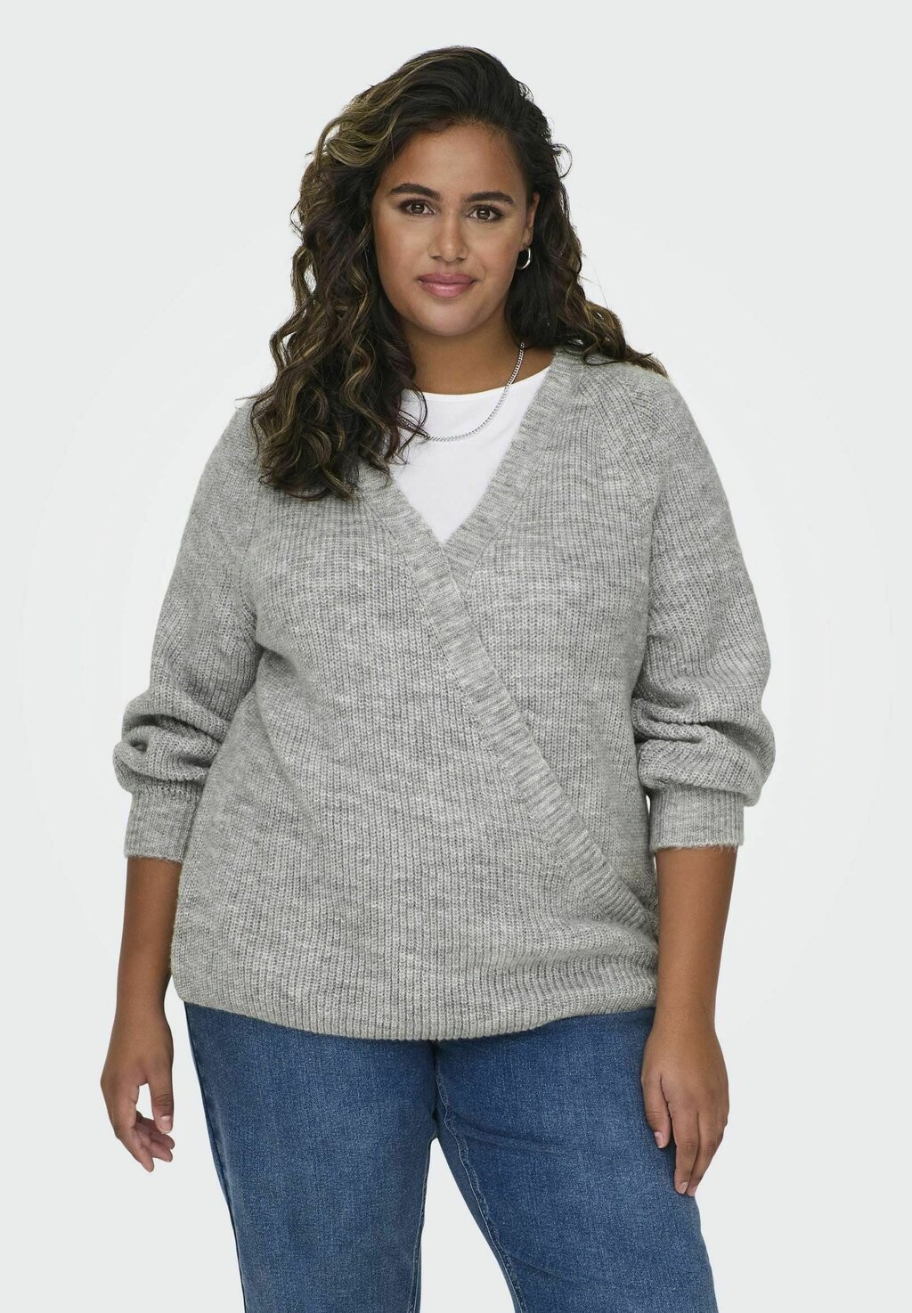 

Кардиган ONLY Carmakoma CURVY LANGARM, цвет medium grey melange