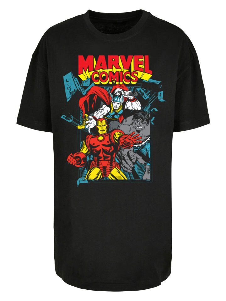 

Футболка F4NT4STIC Oversized Boyfriend Tee Marvel Comics Trio Pose, черный