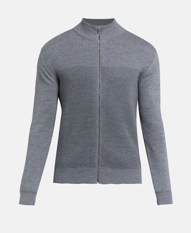 

Шерстяной кардиган Boss Black, цвет Medium Grey