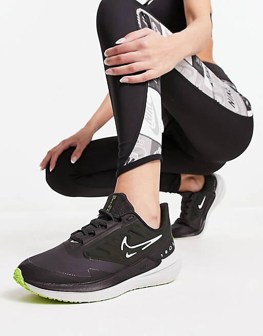 

Черные кроссовки Nike Running Air Winflo 9 Shield, Черный