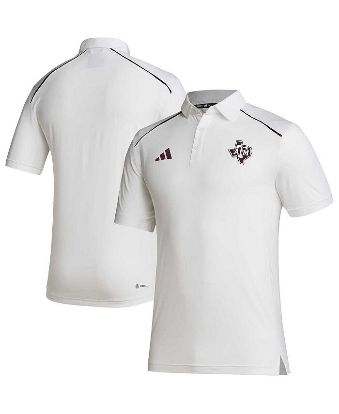 

Мужская белая рубашка-поло Texas A&M Aggies Coaches AEROREADY adidas, белый