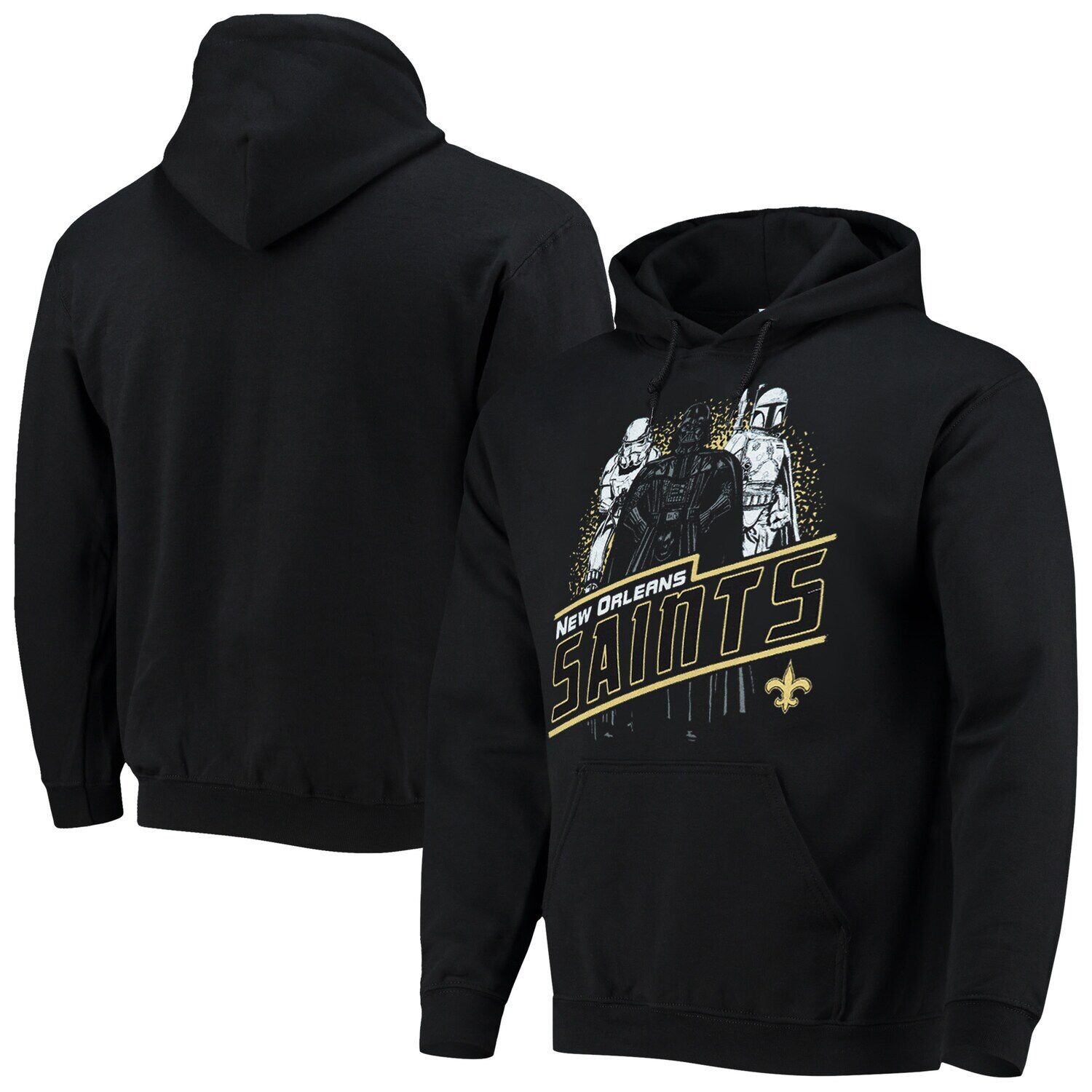 

Мужской черный пуловер с капюшоном New Orleans Saints Star Wars Empire Junk Food