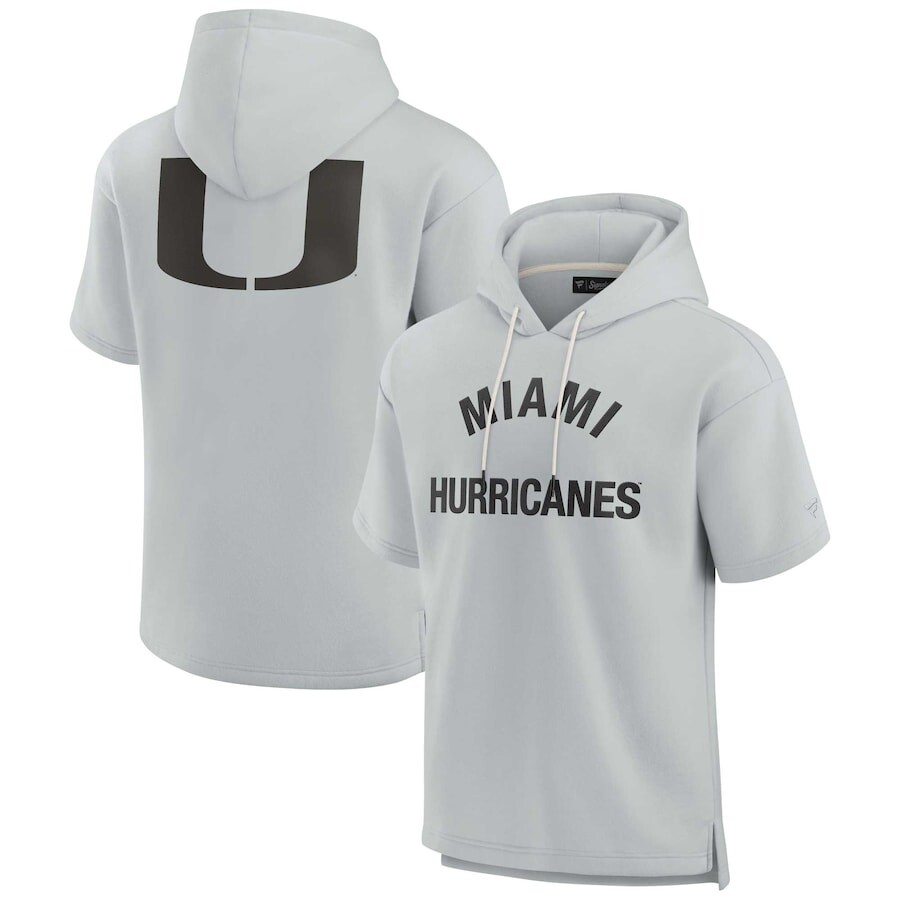 

Пуловер с капюшоном Fanatics Signature Miami Hurricanes, серый