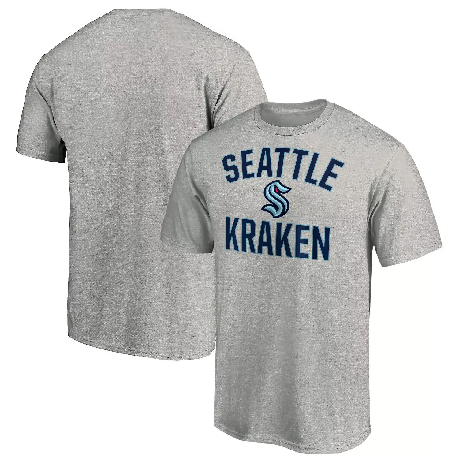 цена Мужская футболка с логотипом Heather Grey Seattle Kraken Victory Arch Fanatics