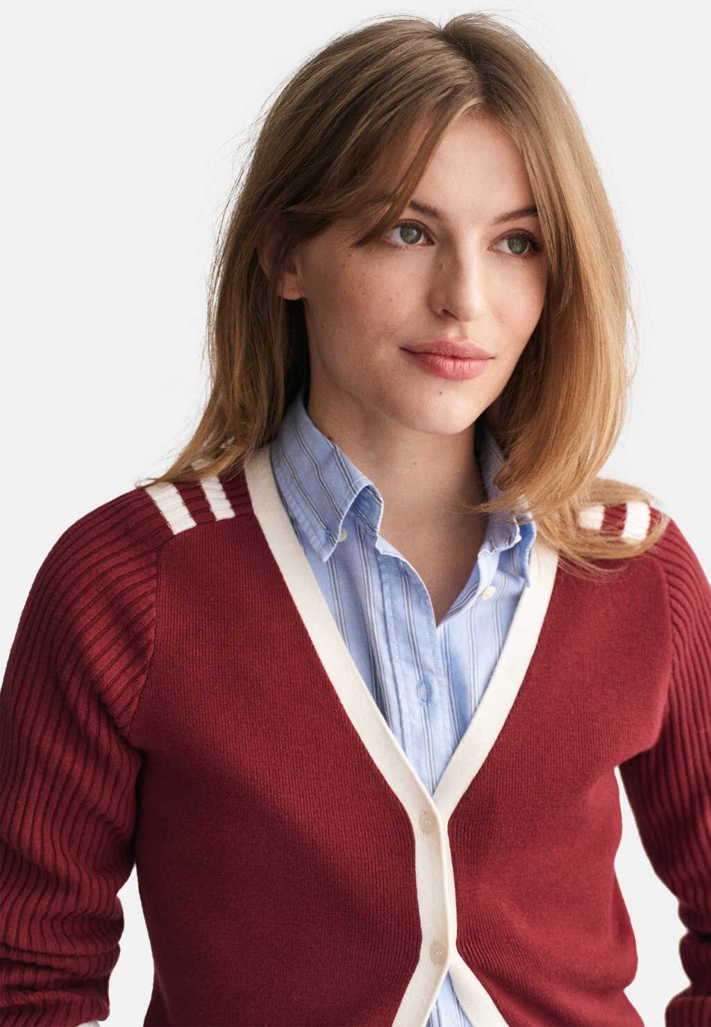

Кардиган CONTRAST V-NECK GANT, красный