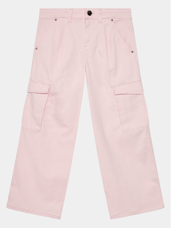 Тканевые брюки свободного кроя Guess, розовый