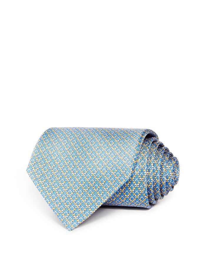 цена Классический шелковый галстук Gancini с мини-связкой Ferragamo