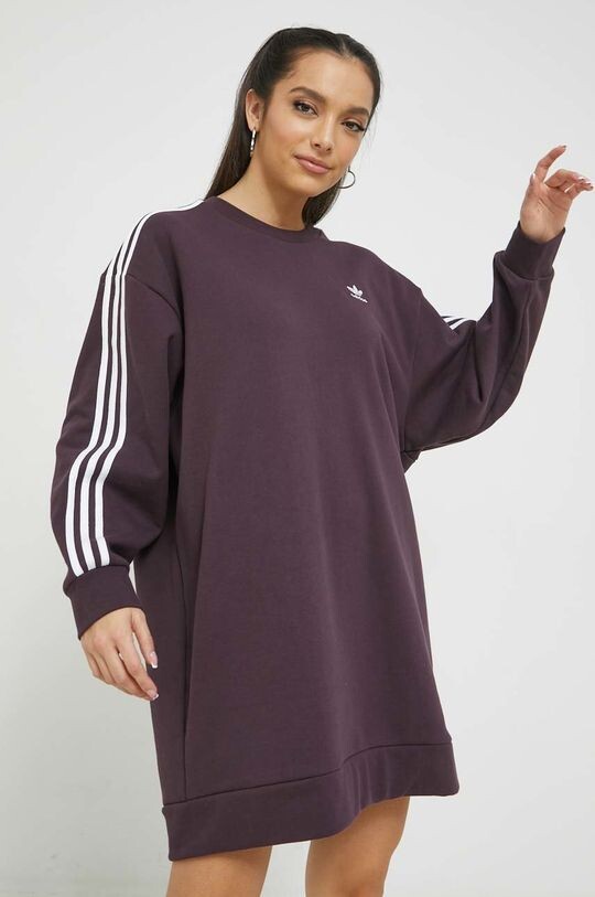 

Хлопковое платье adidas Originals, фиолетовый