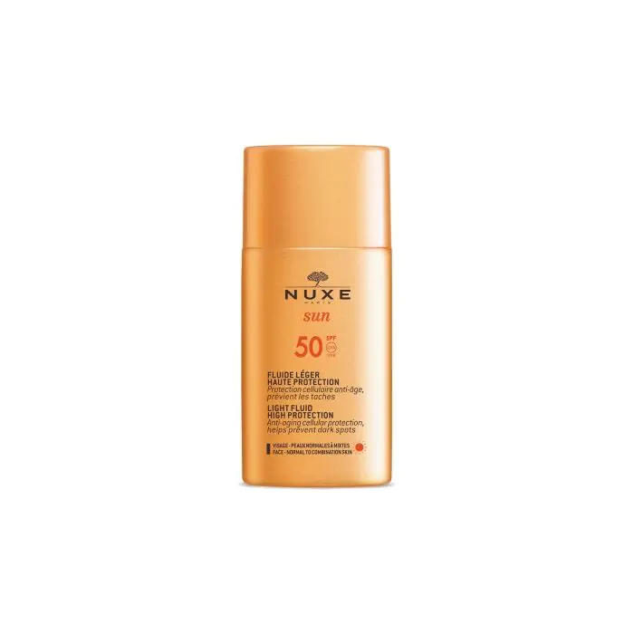 

Солнцезащитный крем fluido ligero sun alta protección spf50 Nuxe, объем 50 мл