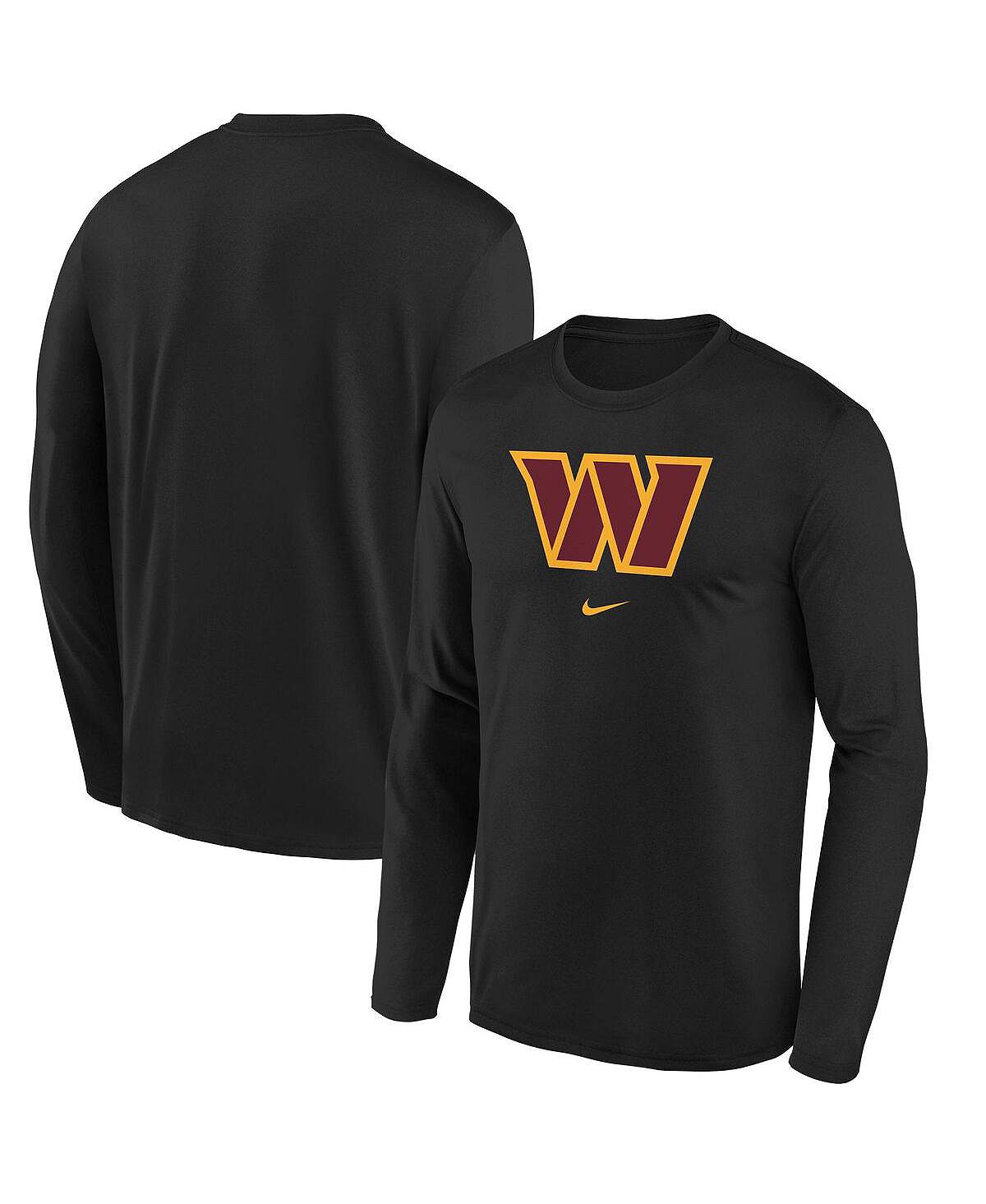 цена Черная футболка с длинным рукавом и логотипом команды Big Boys Washington Commanders Nike