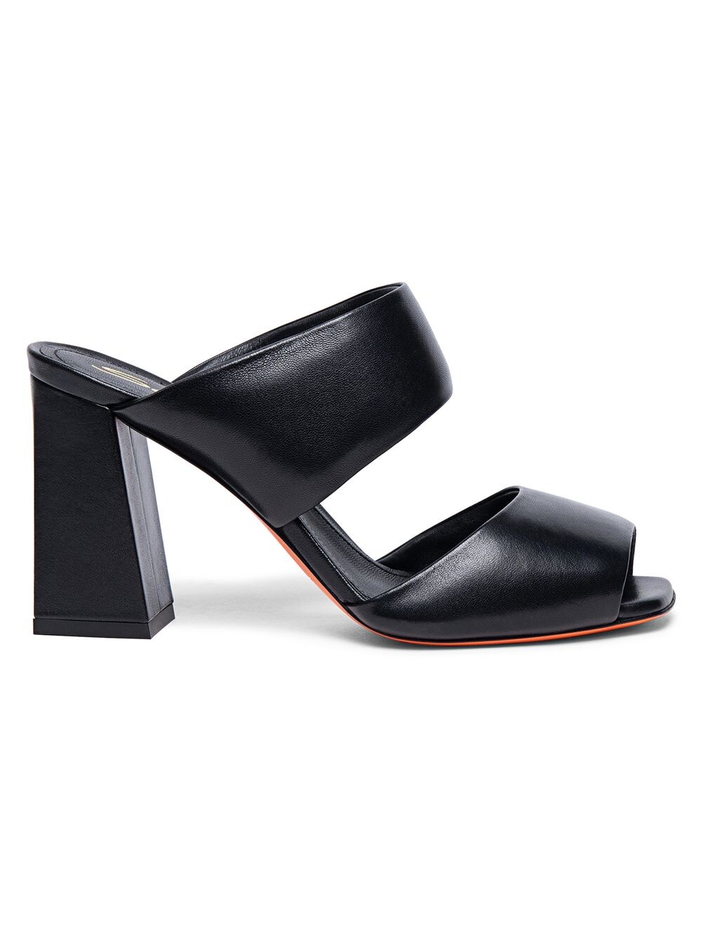

Кожаные сандалии с двумя ремешками Santoni, черный