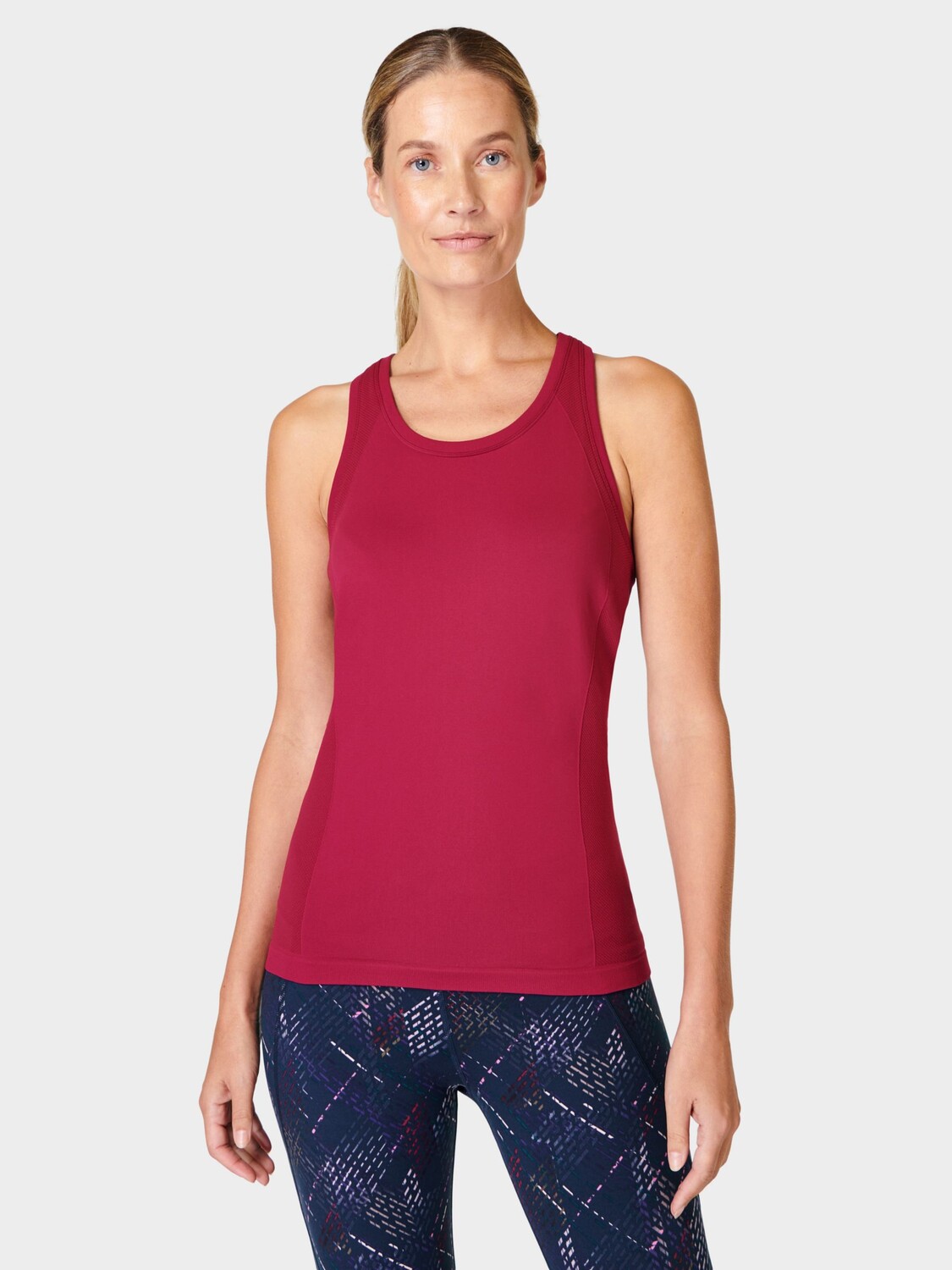 

Бесшовная майка для тренировок Athlete Sweaty Betty, вамп красный
