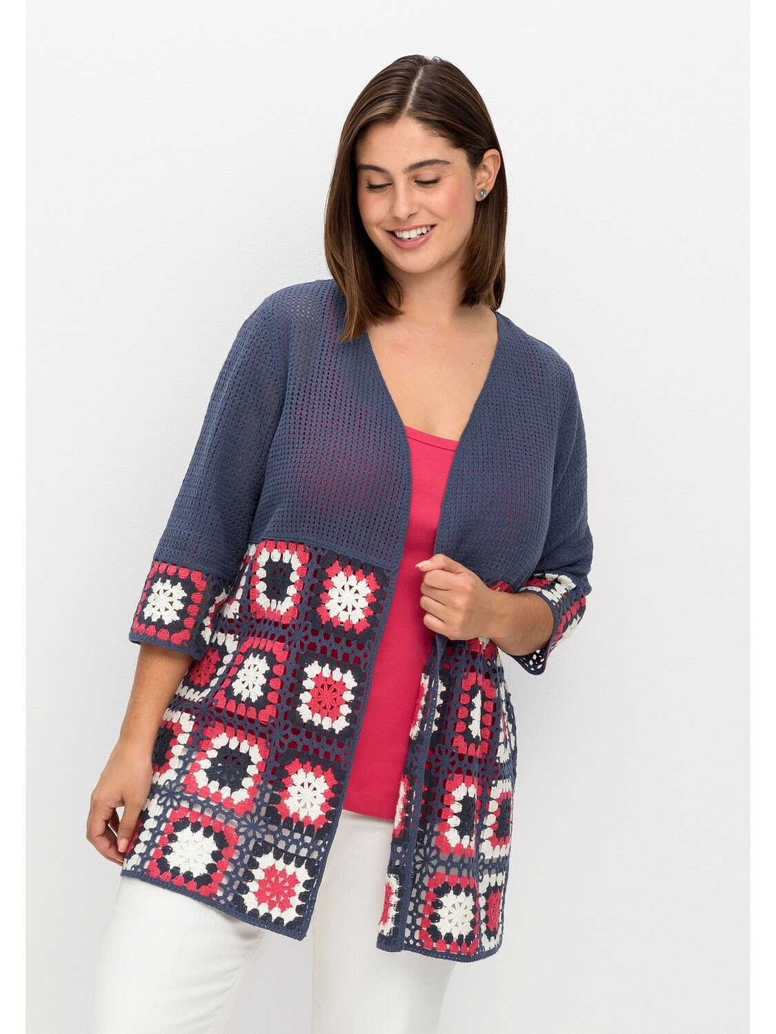 

Кардиган sheego Longstrickjacke, индиго