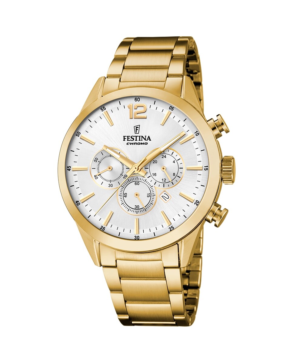 

Мужские часы F20633/1 Timeless Chronograph из золотой стали Festina, золотой