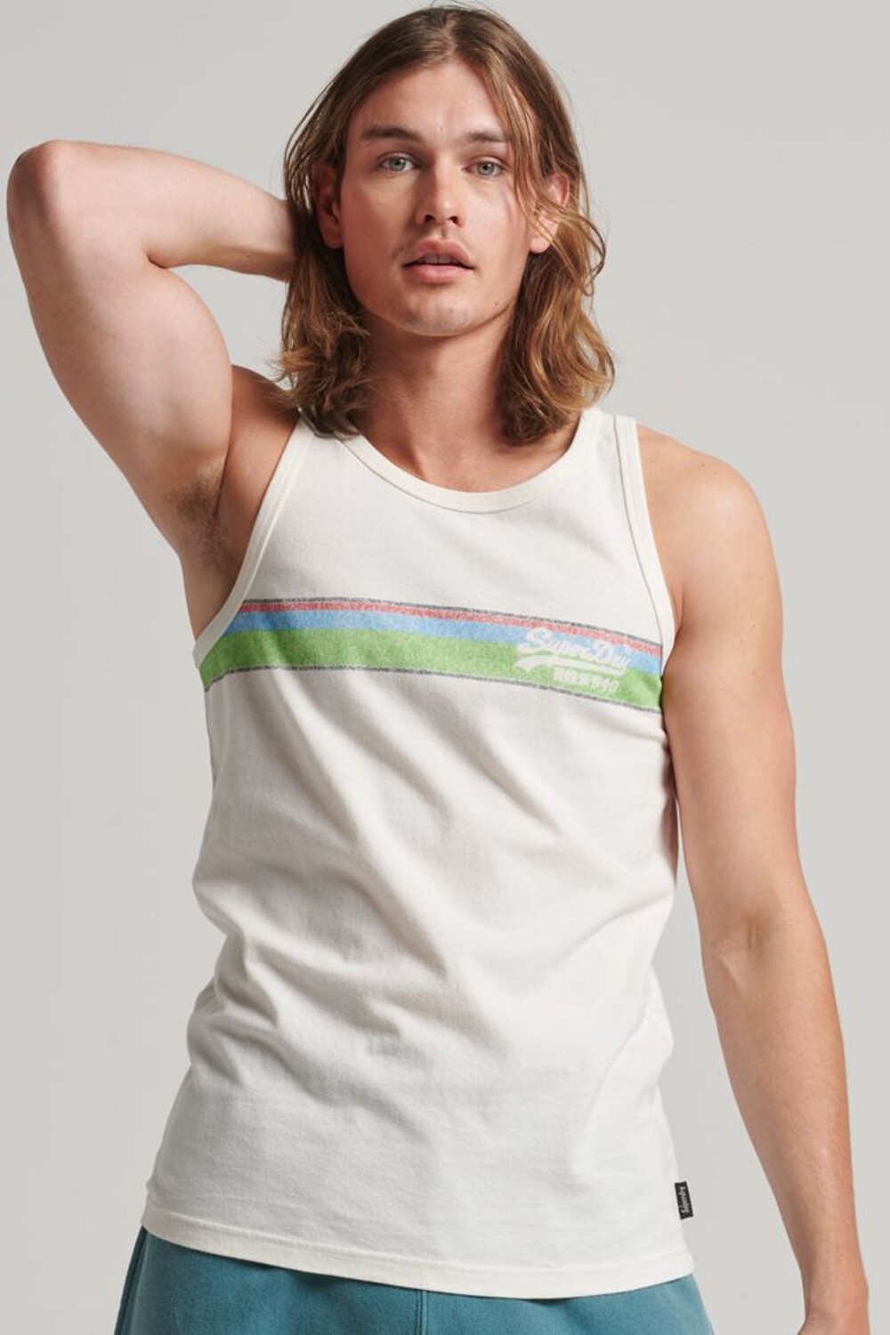 

Футболка без рукавов с логотипом Cali Vintage Superdry, белый