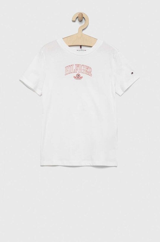 

Детская хлопковая футболка Tommy Hilfiger, белый