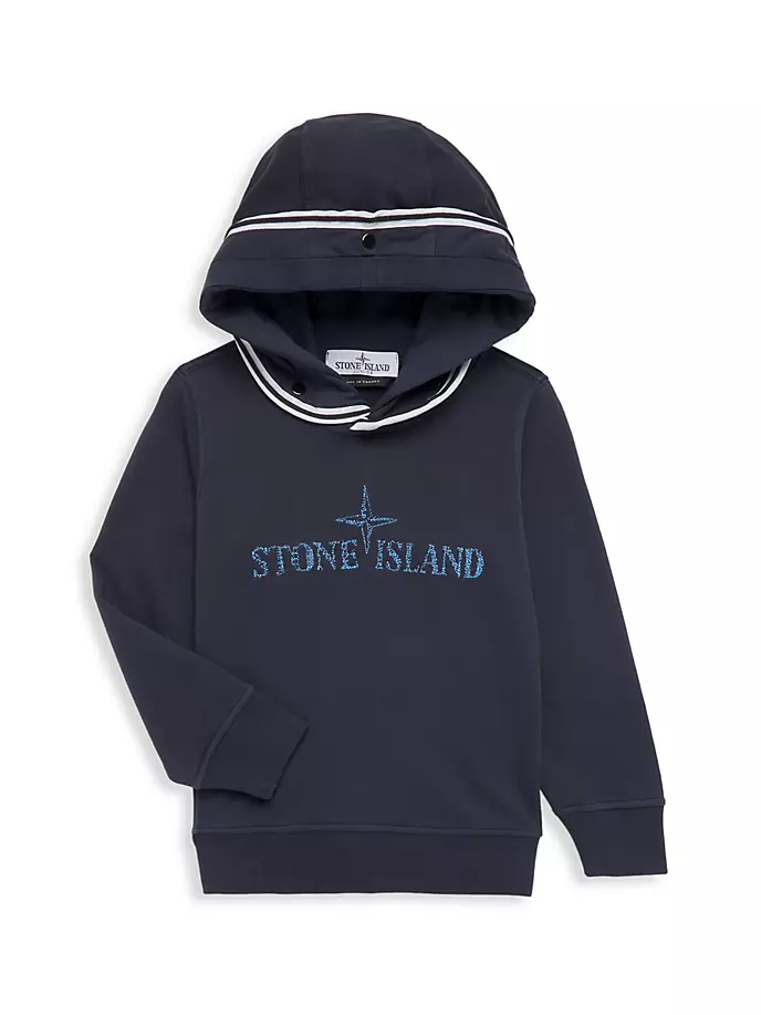 

Толстовка с логотипом Little Boy's & Boy's Stone Island, синий