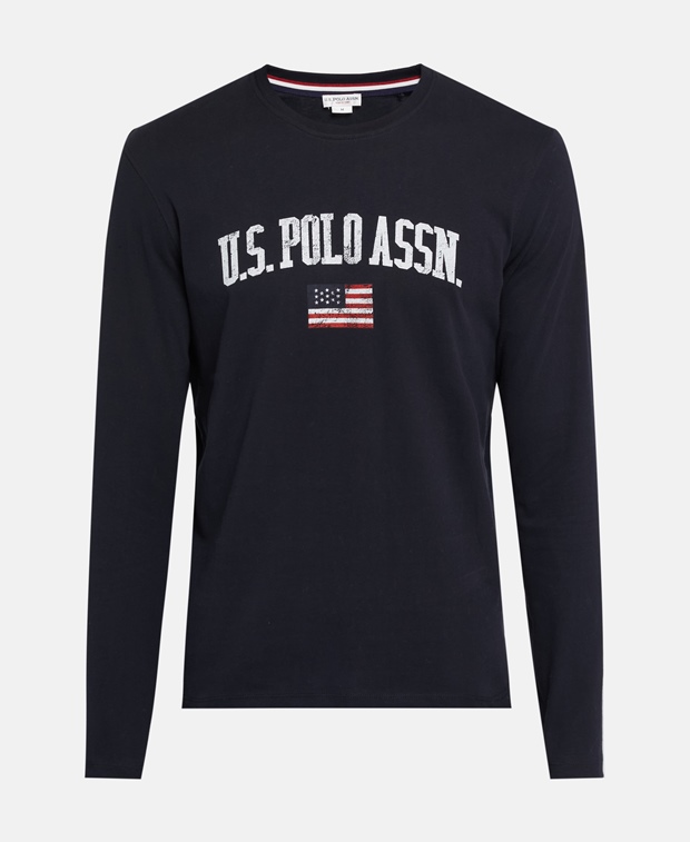 

Топ с длинными рукавами U.S. Polo Assn., темно-синий