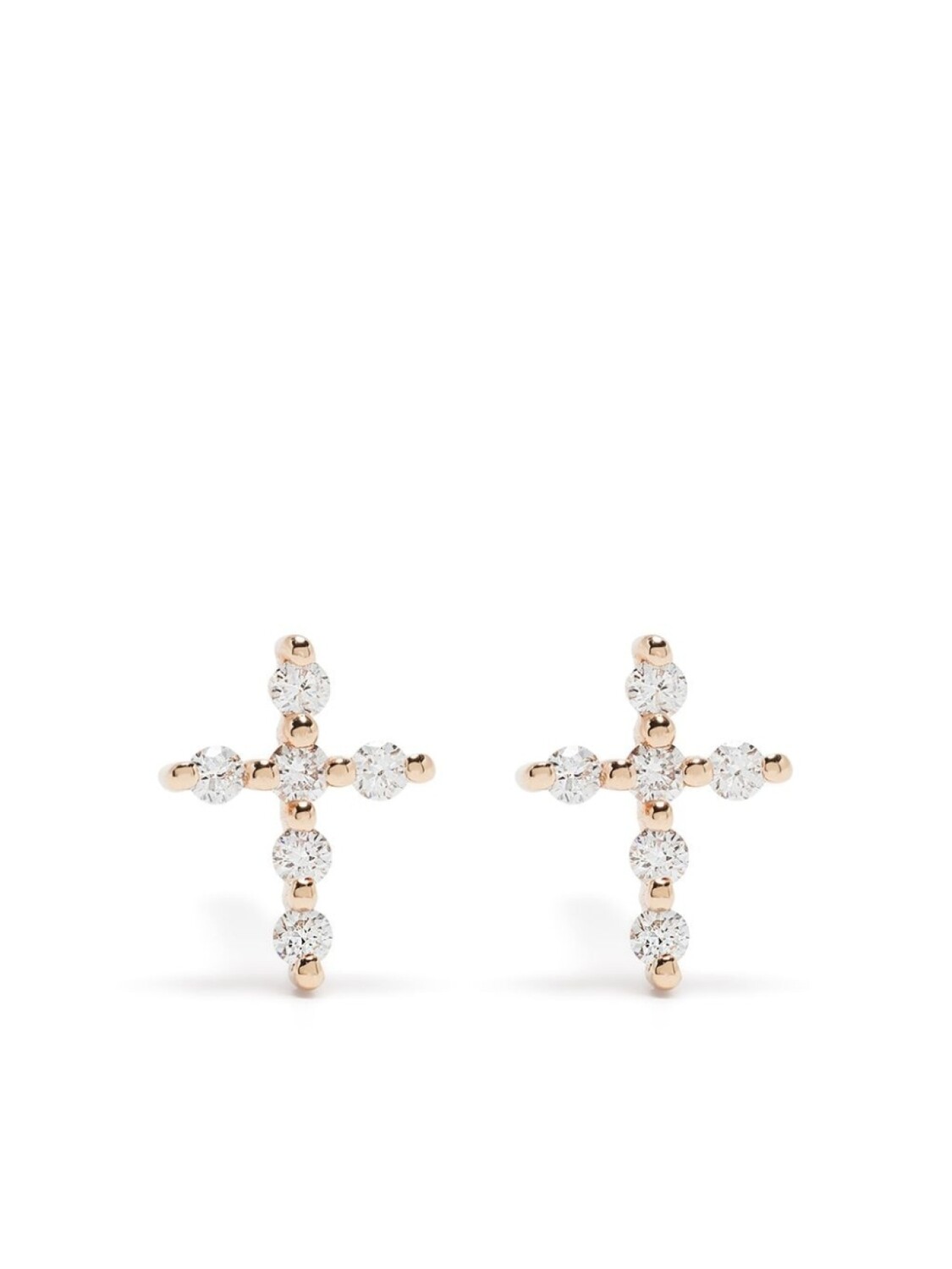

Серьги Big Cross из розового золота с бриллиантами Djula, розовый