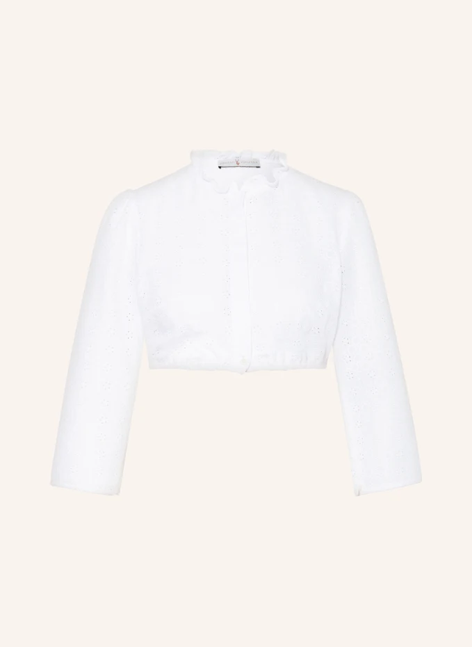 Блуза дирндль из перфорированного кружева Johann & Johanna, белый