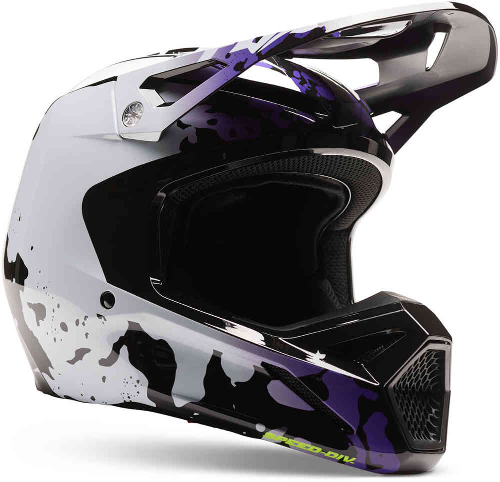 Молодежный шлем для мотокросса V1 Morphic Mips FOX, черно-белый