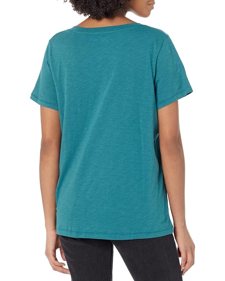 Футболка Madewell Whisper Cotton V-Neck Tee, цвет Coastal Sea цена и фото