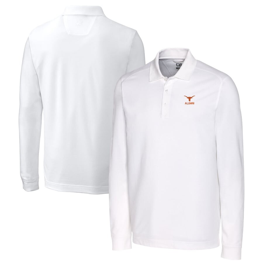 

Поло с длинным рукавом Cutter & Buck Texas Longhorns, белый