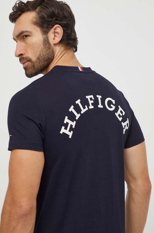 

Хлопковая футболка Tommy Hilfiger, темно-синий