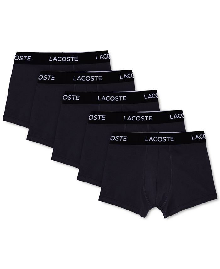 цена Комплект мужского хлопкового нижнего белья из 5 предметов Lacoste, черный