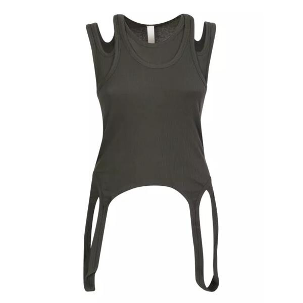 

Футболка double loop detail tank top Dion Lee, серый