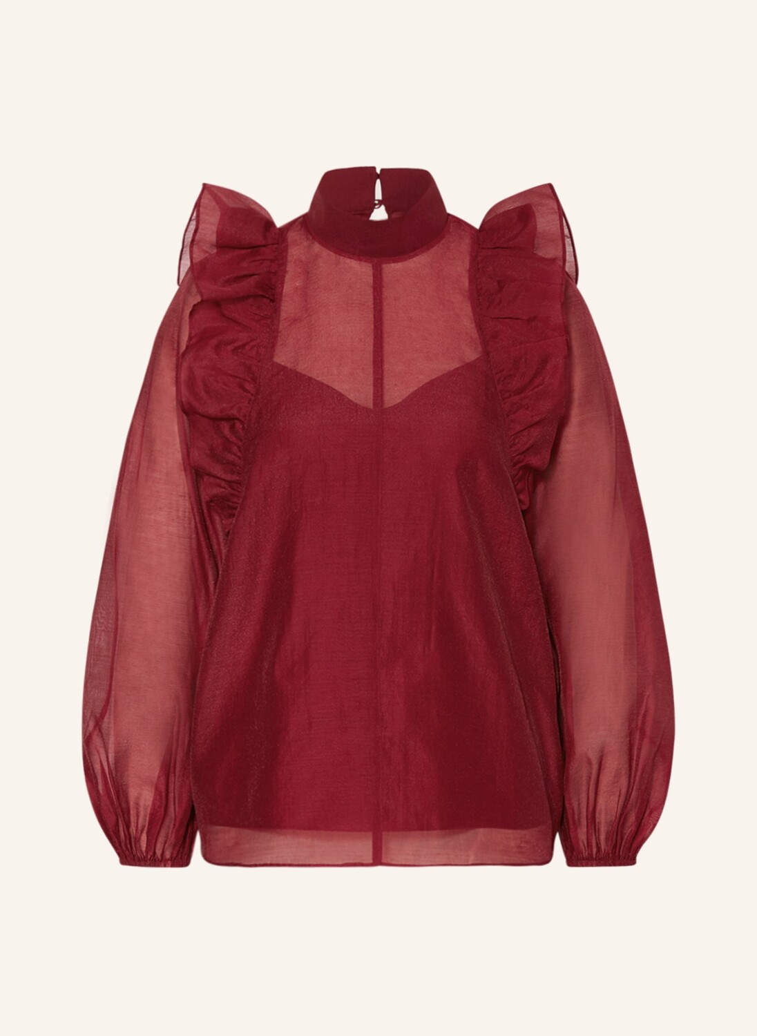 

Блуза TED BAKER AUBREEI mit Rüschen, темно-красный