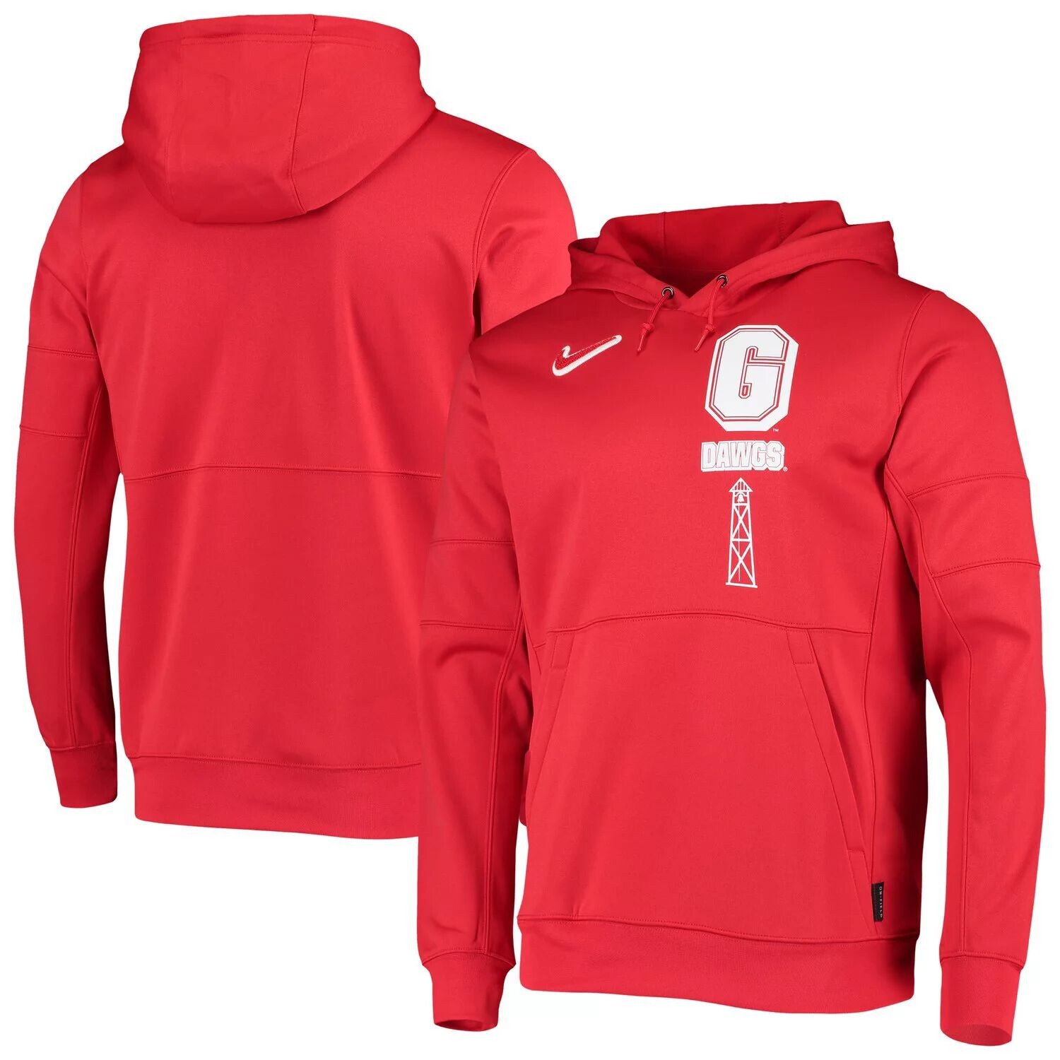 

Мужской пуловер с капюшоном Nike Red Georgia Bulldogs Local Performance