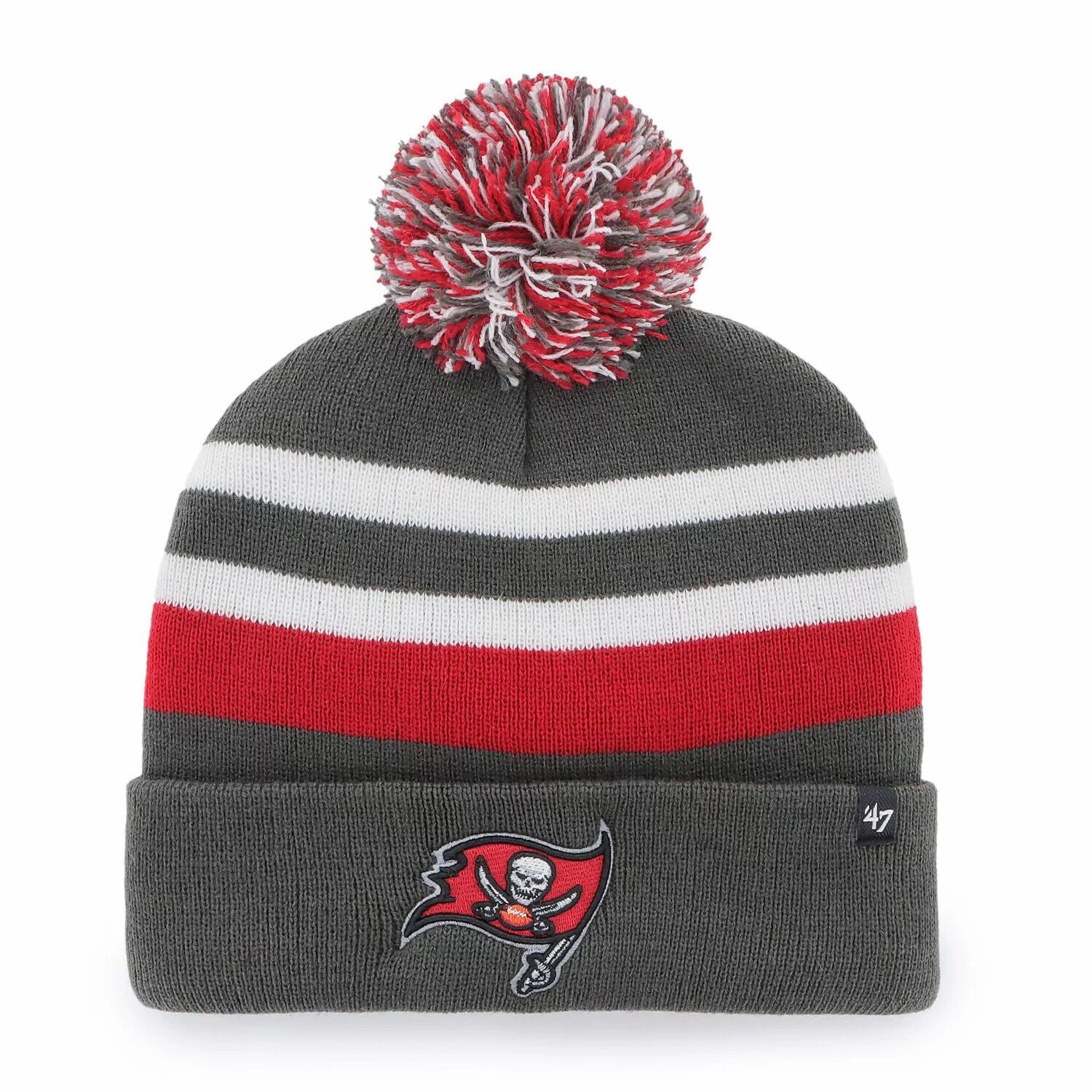 

Мужская вязаная шапка с манжетами и помпоном '47 Tampa Bay Buccaneers State Line 47 Brand