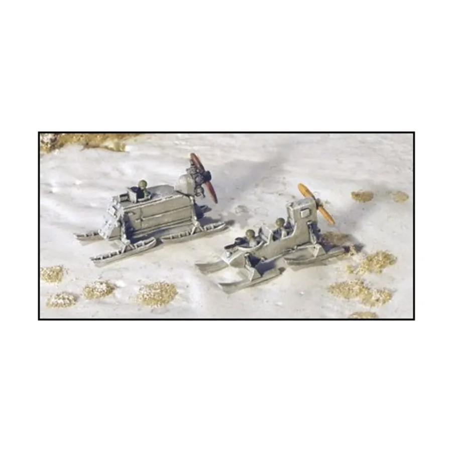 

Аэрозаны РФ-8 и НКЛ-26, WWII Micro Armour - Russia - Aerosans (1:285)