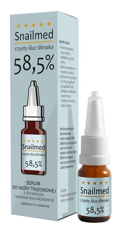 

Snailmed Czysty Śluz Ślimaka 58,5% сыворотка против прыщей для лица, 8 ml