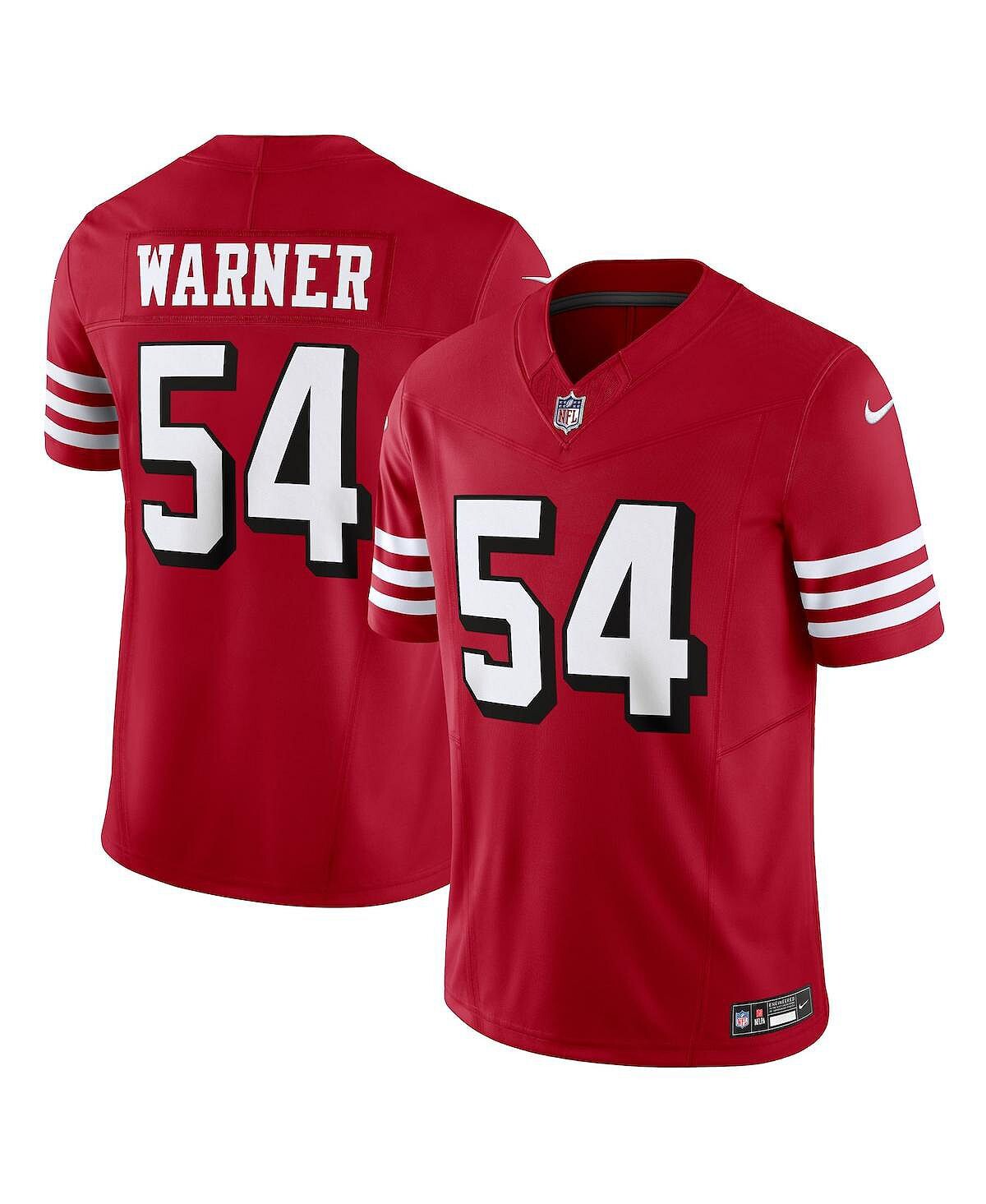 

Мужские кроссовки Fred Warner Scarlet San Francisco 49ers Vapor F.U.S.E. Ограниченная альтернатива 1 Джерси Nike