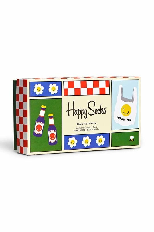 

Носки Picnic Times, 3 пары носков Happy Socks, мультиколор