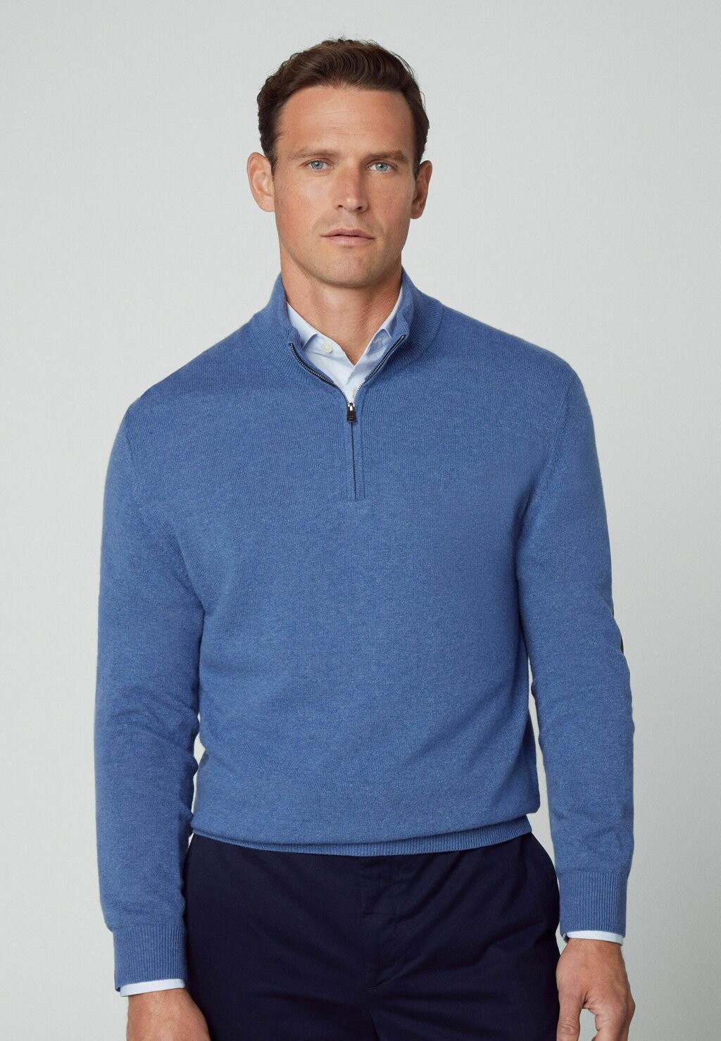 

Свитер Hzip Hackett London, цвет steel blue