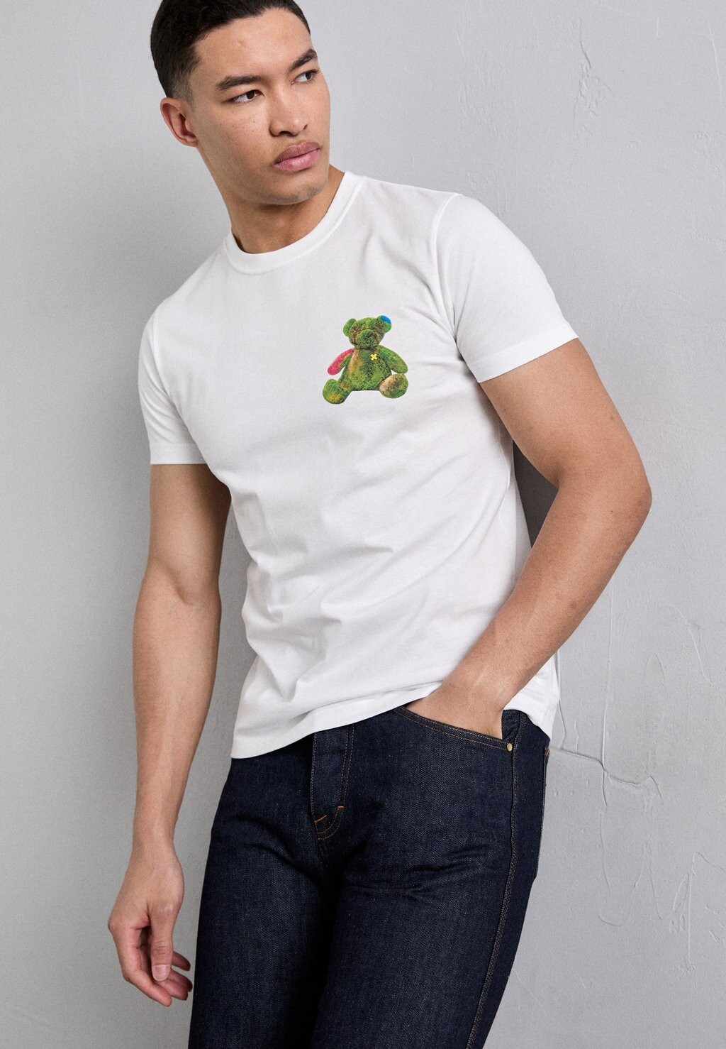 

Футболка с принтом Mens Slim Fit Teddy PS Paul Smith, белая