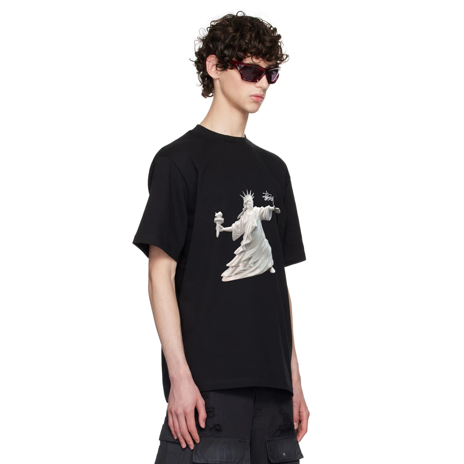 

Футболка унисекс черная Stussy, черный