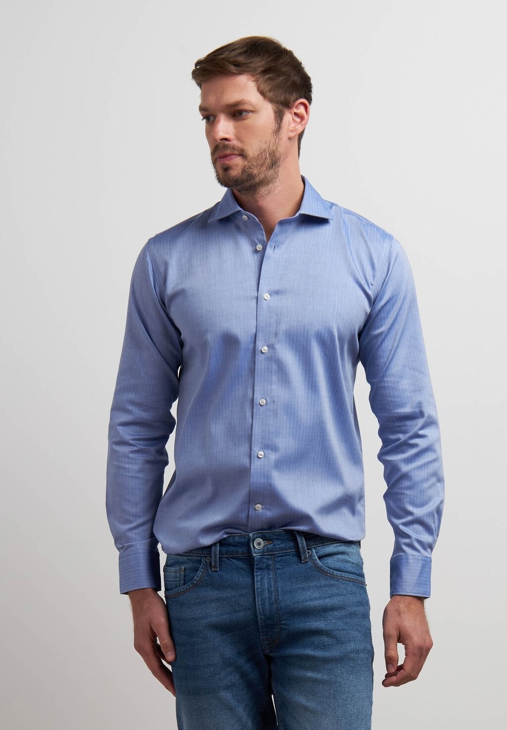 

Классическая рубашка Regular Fit No Iron Conbipel, цвет blu chiaro