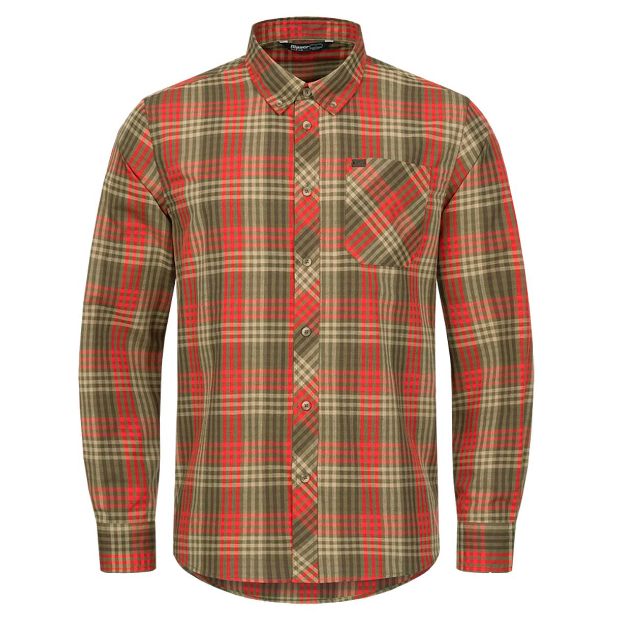 

Рубашка Blaser Outfits Leinen Levin, цвет Brown/Red Checkered