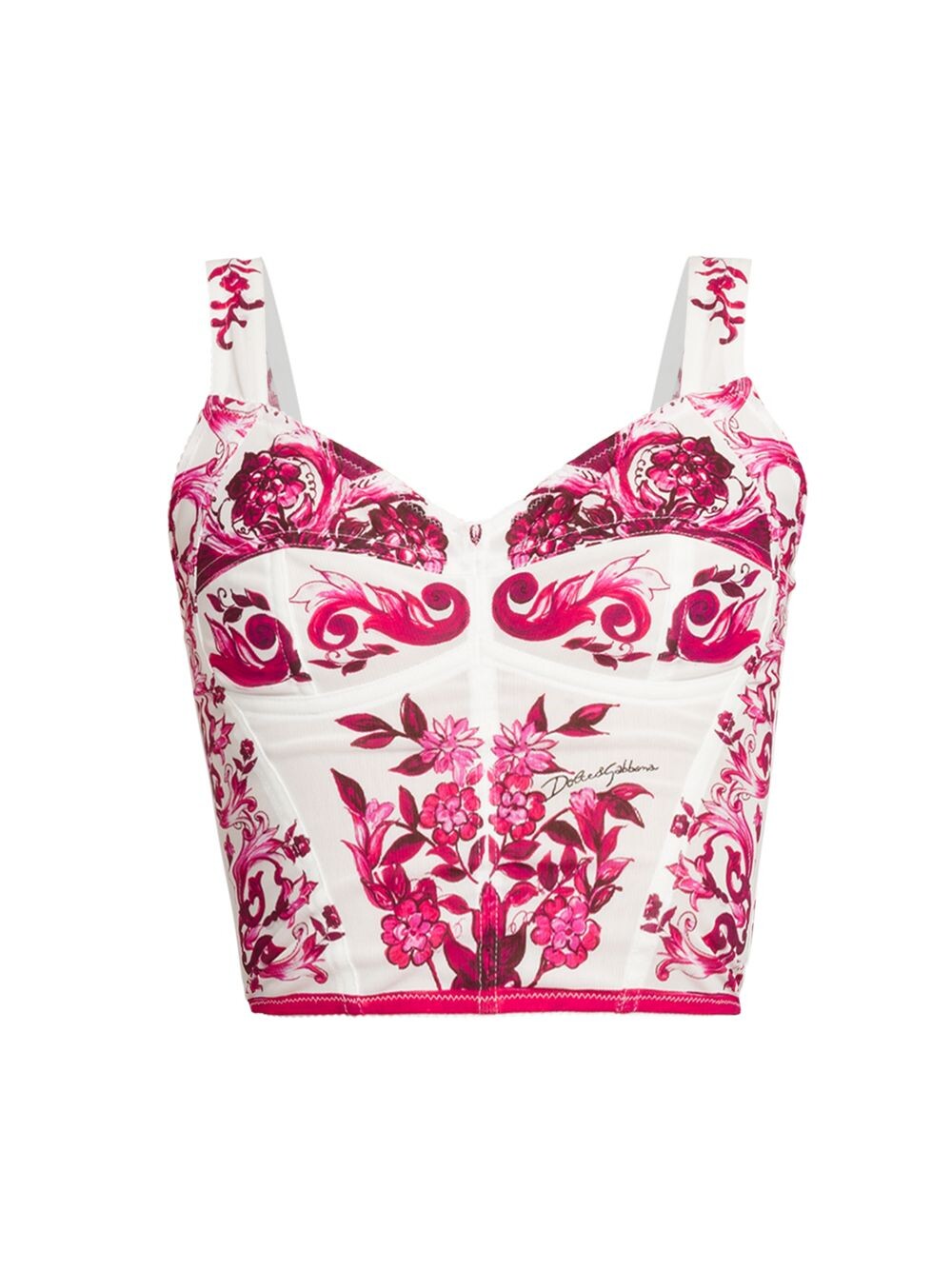 

Корсетный топ с принтом Maiolica DOLCE&GABBANA