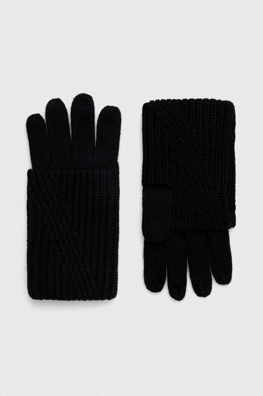 

Перчатки из смесовой шерсти. AllSaints, черный