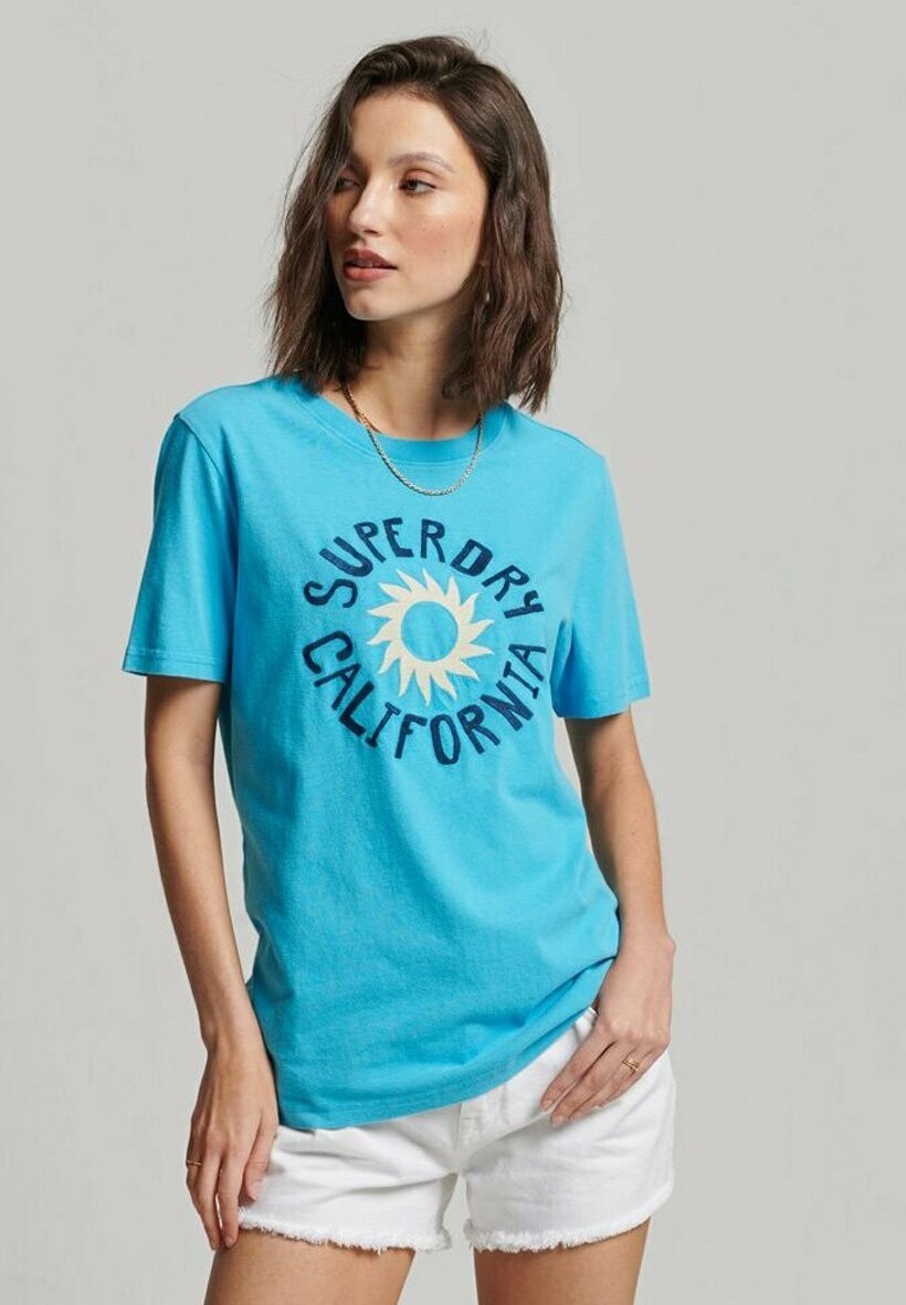 

Футболка с принтом Superdry, синий