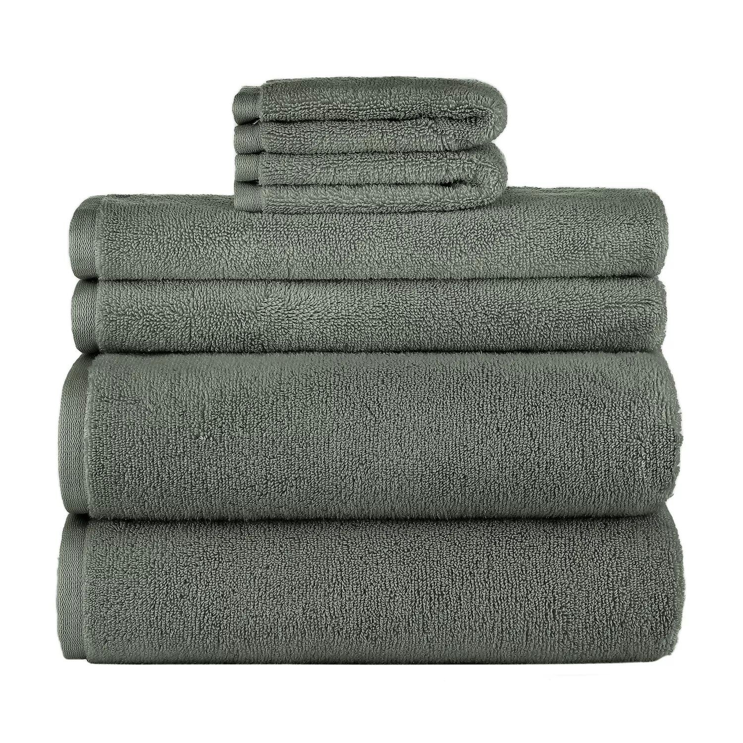

Sonoma Goods For Life Supersoft Набор банных полотенец из 6 предметов, зеленый