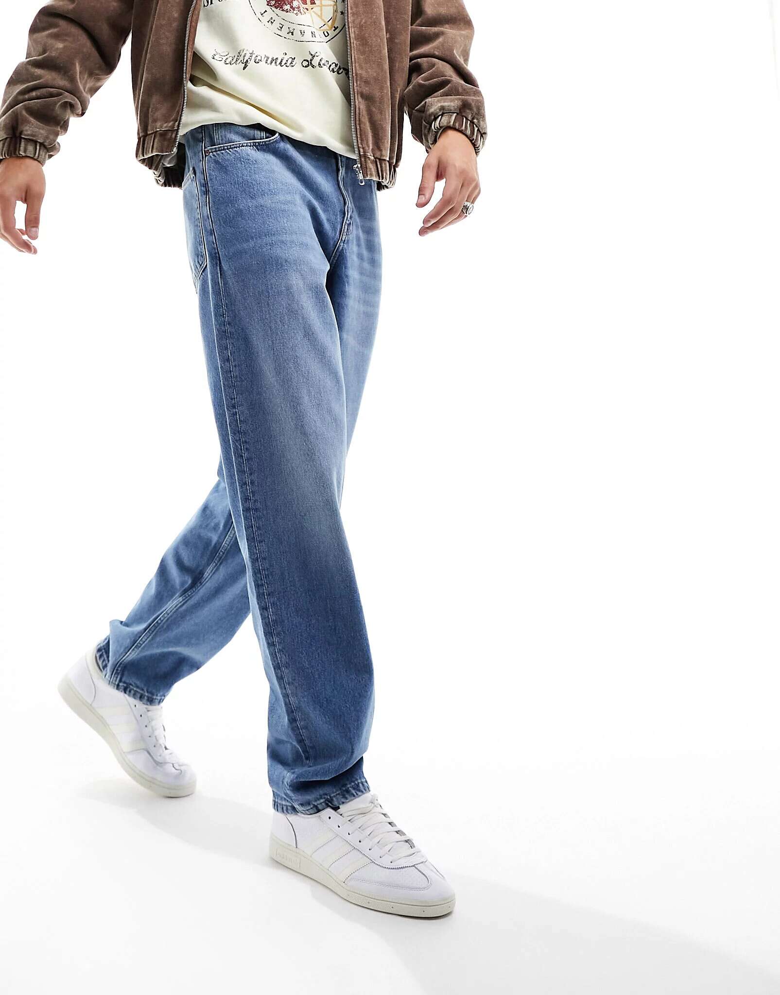 Синие мешковатые джинсы ASOS в винтажном стиле синие джинсы скинни asos в винтажном стиле