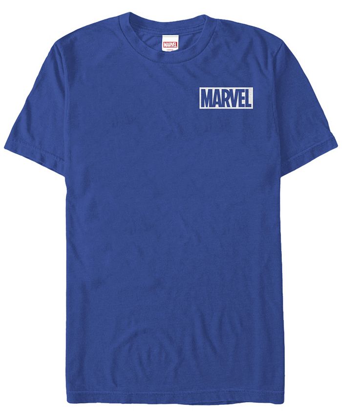 Мужская простая белая футболка с короткими рукавами и логотипом комиксов Marvel Fifth Sun, синий