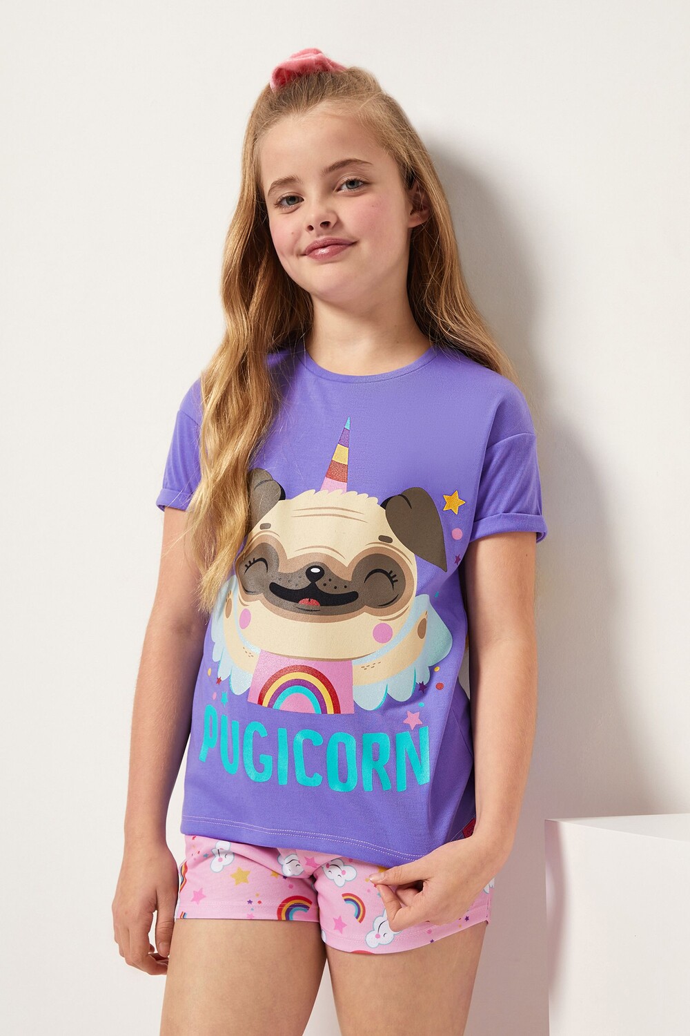 

Пижама с изображением мопса Harry Bear, фиолетовый